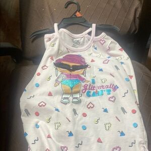 Glittery Graphic Tank Top